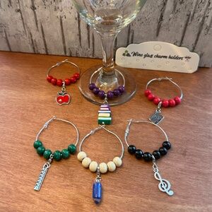 6 - Teacher Appreciation Wine Glass Charms